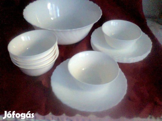 Tányér, - hófehér tányérkészlet