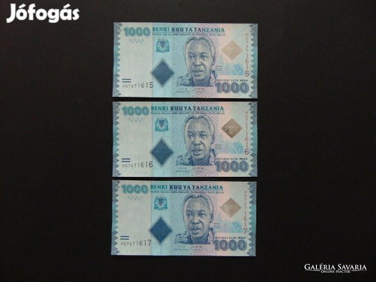 Tanzania 3 darab 1000 shilling hajtatlan - sorszámkövető ! Kép szerint