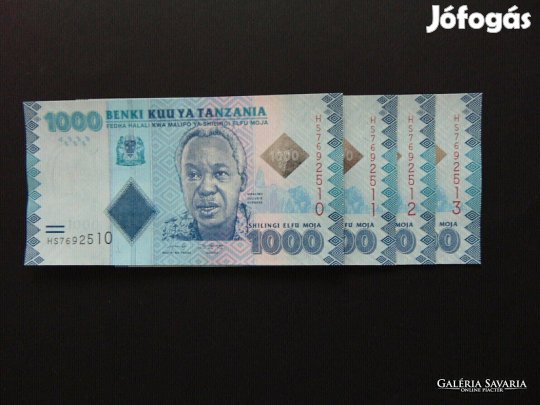 Tanzania 4 darab 1000 shilling hajtatlan - sorszámkövető !