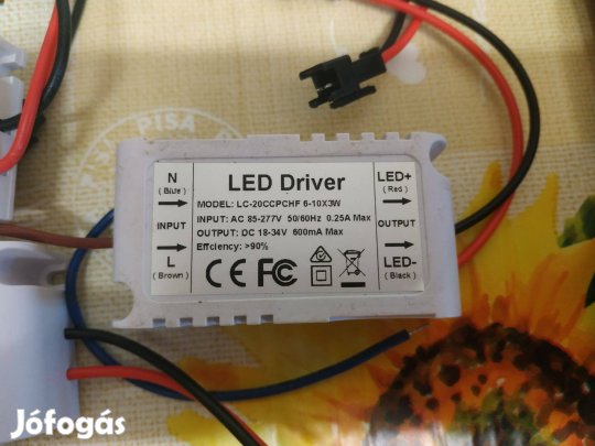 Tápegység 6-10x3W 18-34V LED driver Meghajtó
