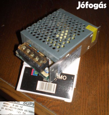 Tápegység S-60-12 12V 5A, LED driver,ledtápegység