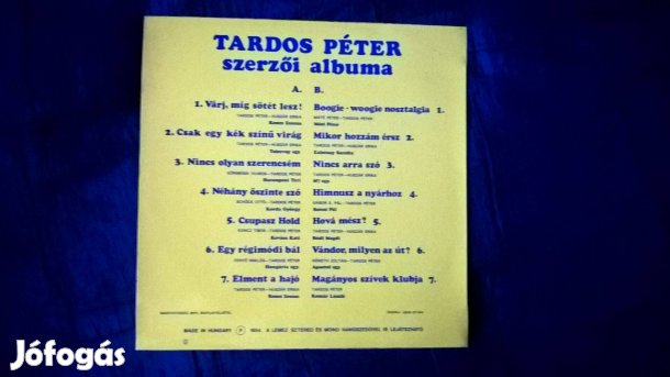 Tardos Péter szerzői albuma bakelit lemez jó állapotban eladó