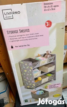 Tároló gyerekszobába polcos