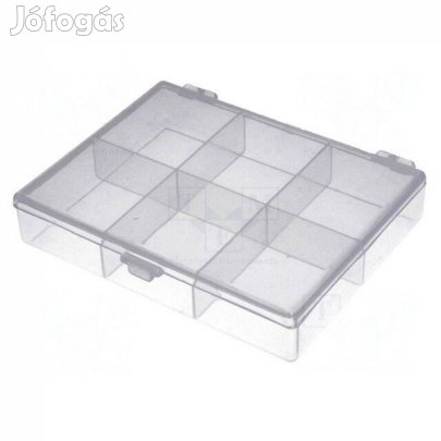Tárolódoboz - 6 rekeszes műanyag tároló doboz - 12cm (_)