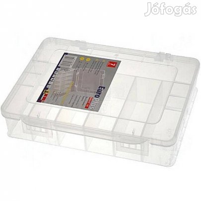 Tárolódoboz - 7 rekeszes műanyag tároló doboz - 18cm