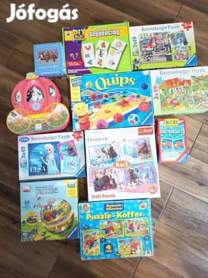 Társas, puzzle memory csomag egyben eladó 8000ft