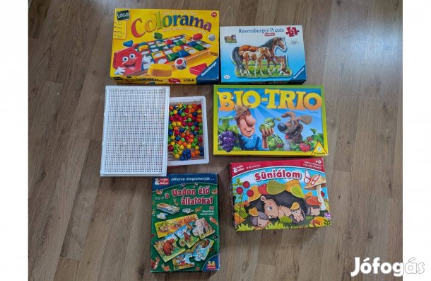 Társasjátékok, kirakók többféle