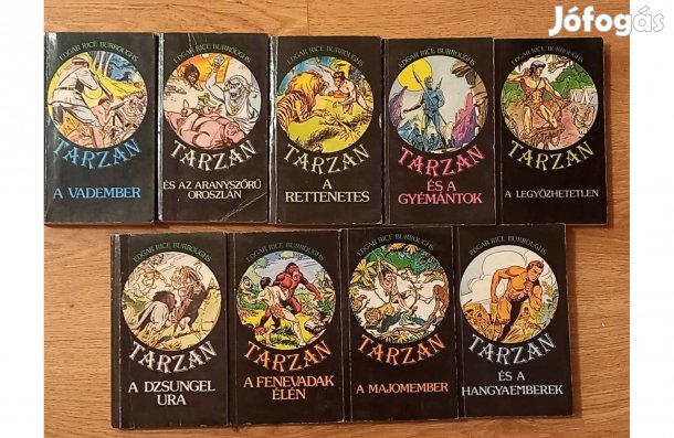 Tarzan sorozat 9 kötete Edgar Rice Burroughs