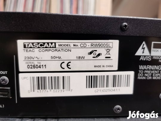Tascam cd-rw900sl CD lejátszó/felvevő 
