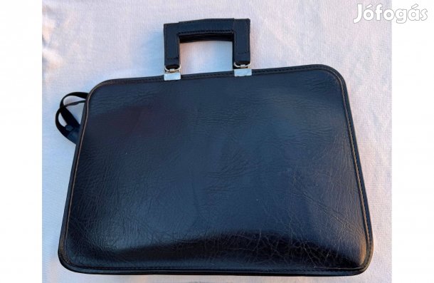 Táska - laptop férfi, bőr, fekete