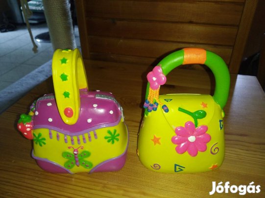 Táska alakú pénz gyűjtő persely kislányoknak, eladó!