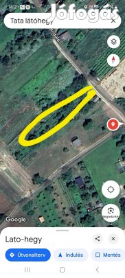 Tata Latohegyen kert, telek eladó
