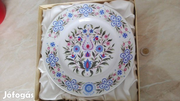 Tatabányai Sport Club Hollóházi dísztányér dobozában ritka régi