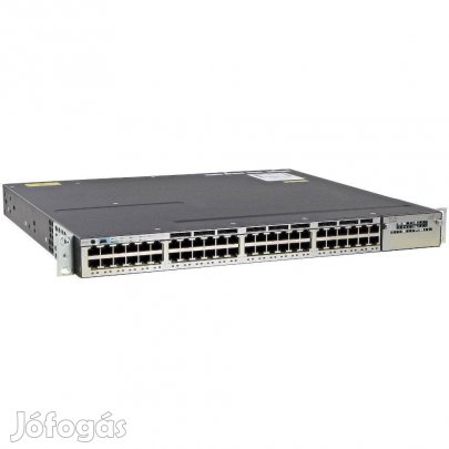 Tavaszi áron! Gigabites Cisco C3750X-48T-S 48 portos switch számlával