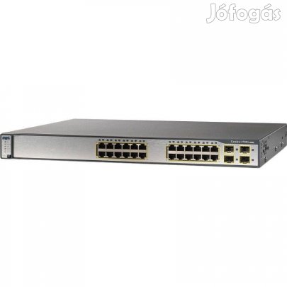 Tavaszi áron! Gigabites PoE-s Cisco C3750G-24PS-S 24 portos switch szá