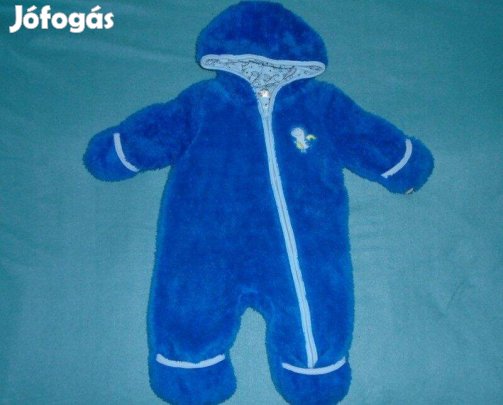 Tavaszi átmeneti kapucnis kék overál 3-6 hó (méret 68)
