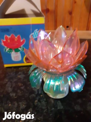 Tavi rózsa éjjeli fény lámpa hibátlan