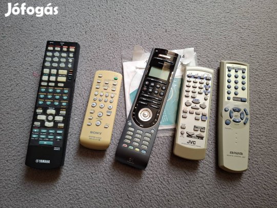 Távirányító csomag, Yamaha , Aiwa, JVC, Sony, Logitech Harmony 555