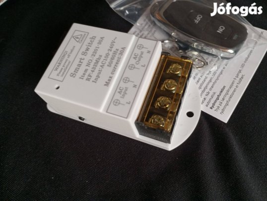 Távirányítós távvezérlős kapcsoló Max. 30A Új