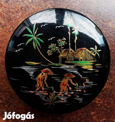 Távolkeleti lakk doboz,ékszertartó