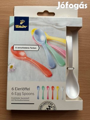 Tchibo 6-os tojásevő kanál szett Új