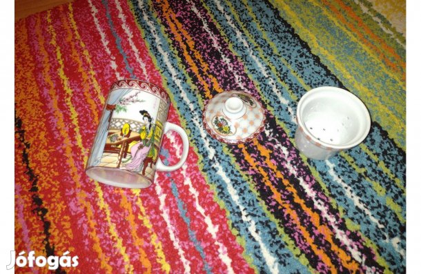 Tea bögre Japán mintás