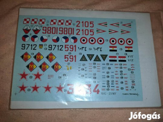 Techmod MiG-21 matricaszett 1:72