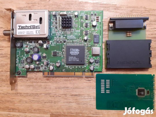 Technisat Sky2PC TV kártya + PCMCIA Funprog okosító, kártyával