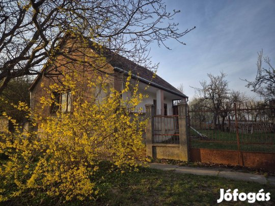 Tégla építésű 1 szoba konyhás, bővíthető ház eladó 2614 nm-es telken!