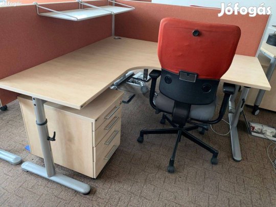 Tégla színű asztali paraván, térelválasztó - használt bútor