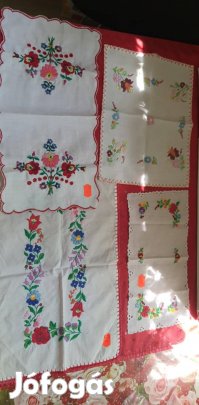 Téglalap alakú kézi hímzés futó téglalap alaku gyűjtemény ( 17 darab )