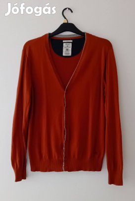 Téglaszínű slim fit Tom Tailor kardigán