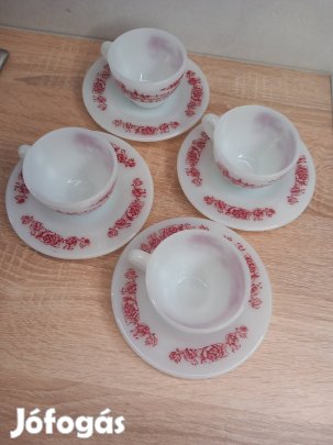 Tejüveg kávés szett 8db  eladó