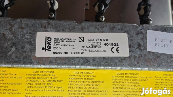 Teka beépíthető sütő+főzőlap