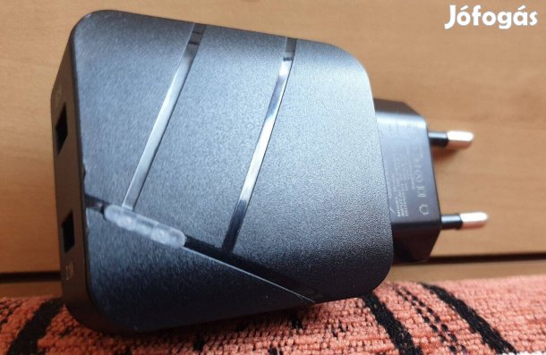 Telefon Utazó hálózati Dupla USB QC3 2A/3A 28W gyorstöltő töltő