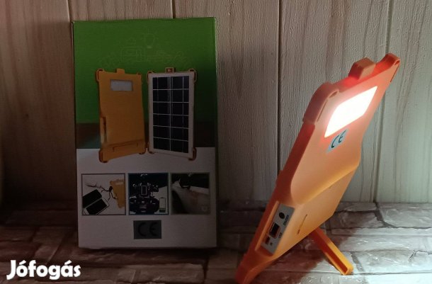Telefon töltésére Szolár panel 3.5W 6V beépített akkuval, és lámpával