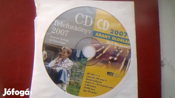 Telefonkönyv & Arany Oldalak CD , Dél-Dunántúl 2007