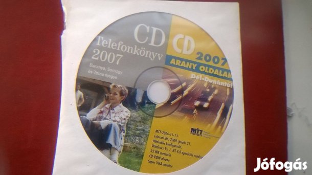 Telefonkönyv & Arany Oldalak CD , Dél-Dunántúl 2007