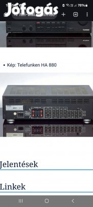 Telefunken H880 sztereó erősítő 