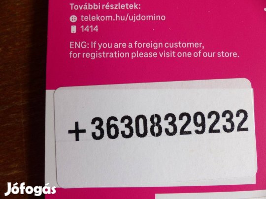 Telekom Domino sim jó hívószámmal új bontatlan