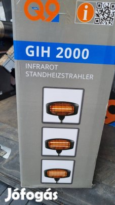 Teleszkópos rúddal infravörös hősugárzó 2000W-os fűtőteljesítménnyel