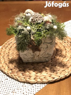 Téli Erdő - Madárkás asztaldísz