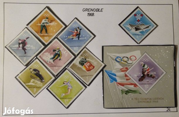 Téli Olimpia - Grenoble 1968 - Bélyeg sorozat