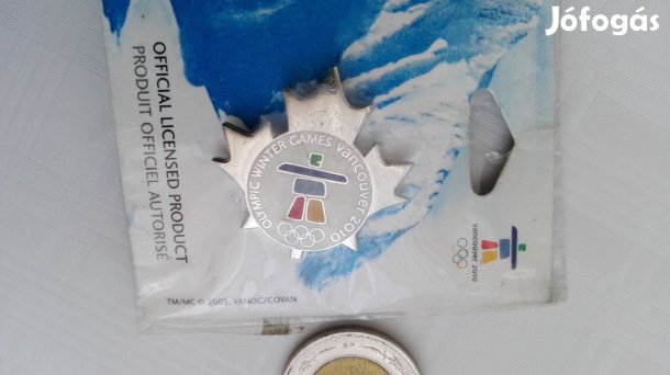 Téli Olimpiai jelvény III. Vancouveri 2010-es szép db bontatla cs
