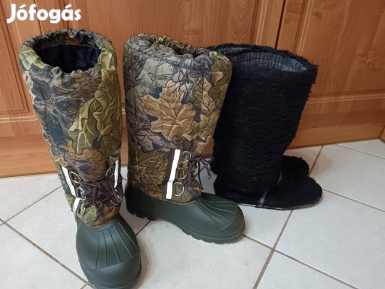 Téli bundás horgász lékhorgász szöges vadász csizma 45 46