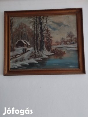 Teli kep. Olaj festmeny