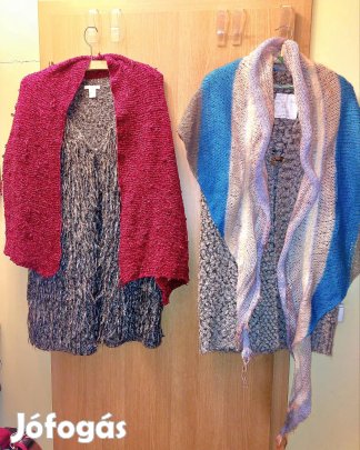Téli meleg mellények és nagy sálak