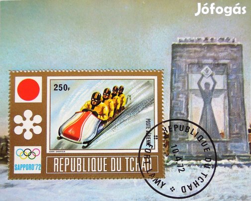 Téli olimpia Saporro 1972 Csád Afrika bélyeg blokk
