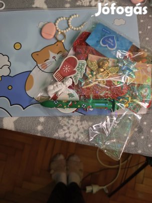 Téli tematika,vegyes csomag.Teljesen új+gyűrű,fülbevaló