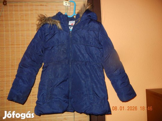 Télikabát kapucnis téli kabát kislány 116-os